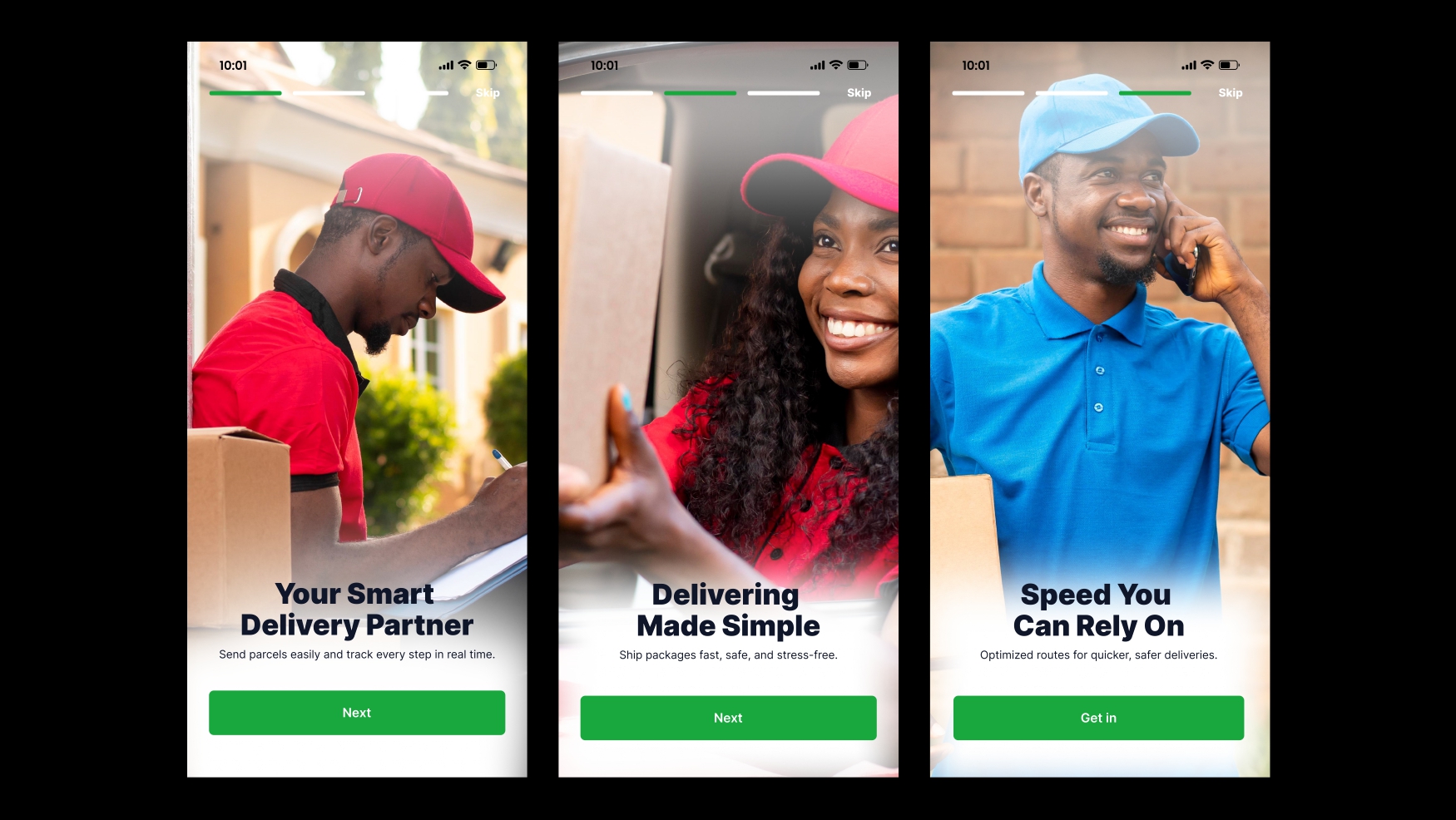 Shopon onboarding screens